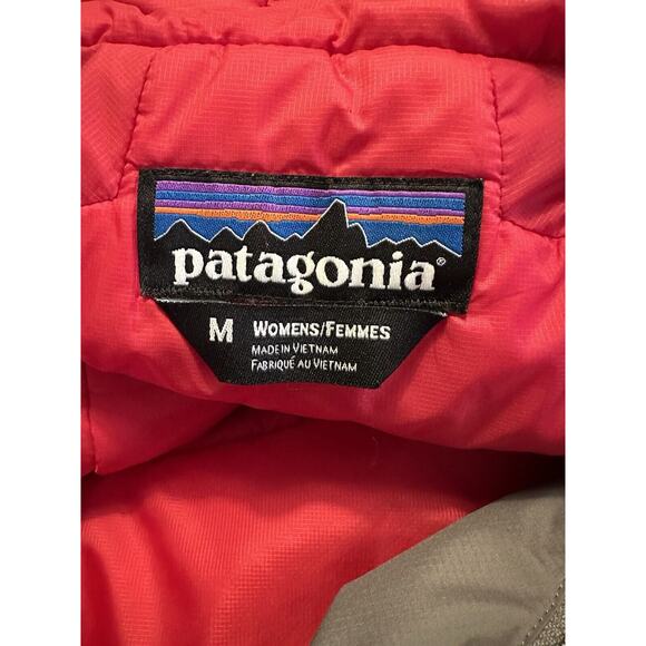 Patagonia Womens Micro Puff Hooded Jacket Medium Primaloft Nickel Gray Pockets - Picture 16 of 16